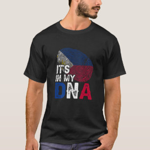 It's In My DNA Philippines Flag Fingerprint Patrio T-Shirt