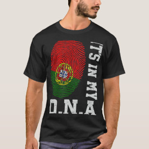 It's In My DNA Portuguese Fingerprint Proud Portug T-Shirt
