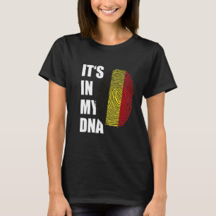 It's In My DNA Pride Fingerprint Belgium Flag Belg T-Shirt