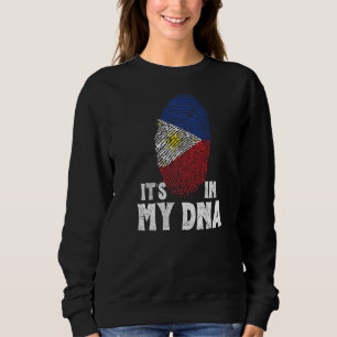 Its In My Dna Proud Filipino Flag Thumb Mark   Sweatshirt