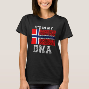 Its In My Dna Proud Norwegian Fingerprint Norway F T-Shirt
