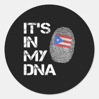 Its in My DNA Puerto Rican Flag Classic Round Sticker
