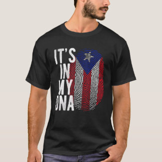 It's In My Dna Puerto Rico Flag Boricua Puerto Ric T-Shirt