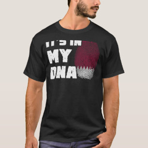 It's In My DNA Qatar Flag Fingerprint Men Women T-Shirt