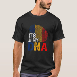 It's In My DNA Romania Flag Fingerprint Patriotic T-Shirt