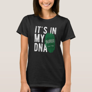 it's in my DNA Saudi Arabia flag Fingerprint T-Shirt