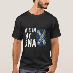 It'S In My Dna Scotland Flag Scottish Gift T-Shirt
