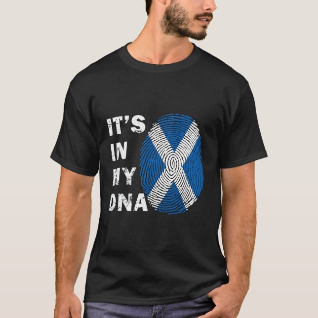 It'S In My Dna Scotland Flag Shirt Proud Scottish  (Front)