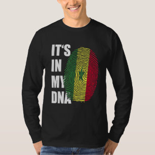 It's In My DNA Senegal Flag Fingerprint Pride Sene T-Shirt