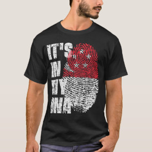 IT'S IN MY DNA Singapore Flag Boy Girl Gift T-Shirt