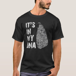 It's In My DNA Sri Lanka Fingerprint Map Sri Lanka T-Shirt