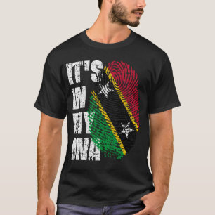 IT'S IN MY DNA St Kitts Flag Boy Girl Gift T-Shirt