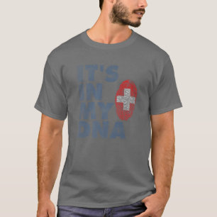 IT's IN MY DNA Swiss Switzerland Flag Christmas Gi T-Shirt