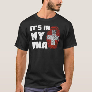 It's In My DNA Switzerland Flag Fingerprint Men Wo T-Shirt