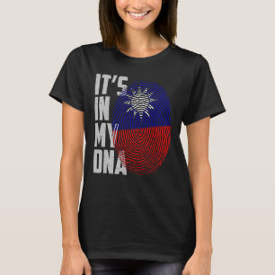 It's In My DNA Taiwan Taiwanese Flag Taiwan Finger T-Shirt