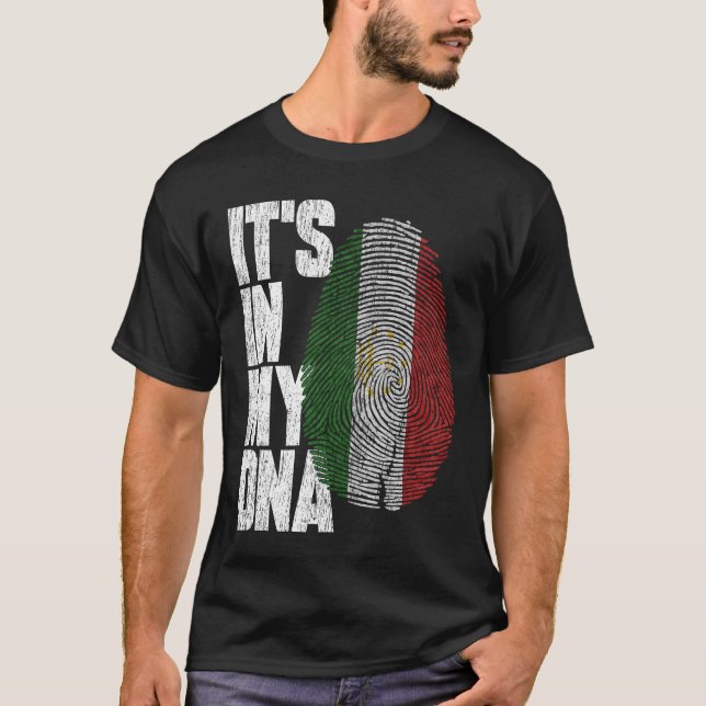 It's In My DNA Tajikistani Proud Tajikistan Flag T-Shirt (Front)