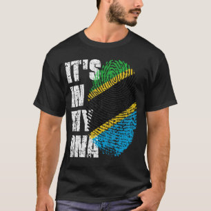 IT'S IN MY DNA Tanzania Flag Boy Girl Gift T-Shirt