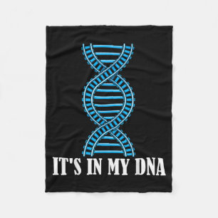 Its In My Dna Train Track Railfan Railroad Lover  Fleece Blanket
