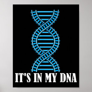 Its In My Dna Train Track Railfan Railroad Lover  Poster