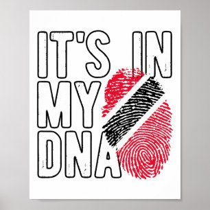 It's In My Dna Trinidad And Togo Flag Proud Trinid Poster