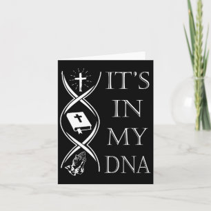 Its In My Dna Trust God Jesus Christian Faith Men Card