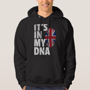 It's In My Dna Uk England Union Jack Flag Hoodie