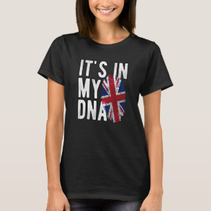 It's In My DNA Union Jack Fingerprint British Isle T-Shirt