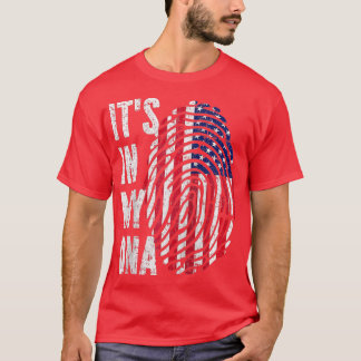 IT'S IN MY DNA United States Flag American Raglan T-Shirt