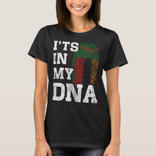 It's In My DNA Zambian Fingerprint Proud Zambia Fl T-Shirt