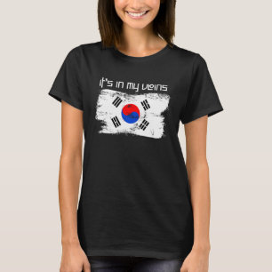 it's In My Veins Patriotic Heritage South Korean F T-Shirt