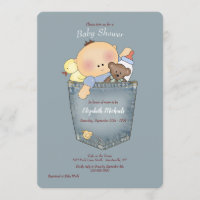 It's in the Pocket Baby Shower Invitation