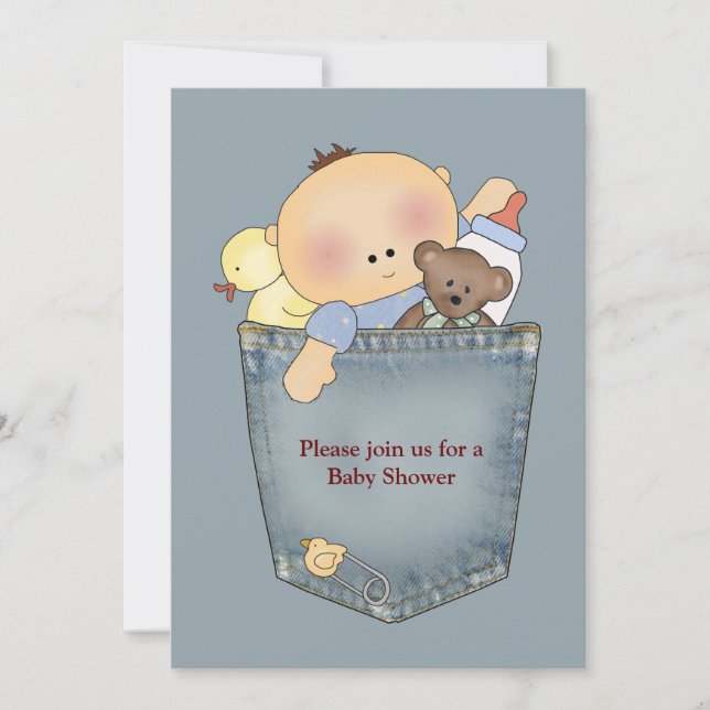 It's in the Pocket Baby Shower Invitation (Front)