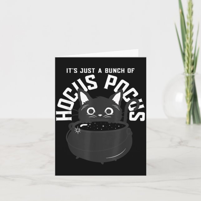 Its Just a Bunch Of Funny Halloween Black Cat Card (Front)