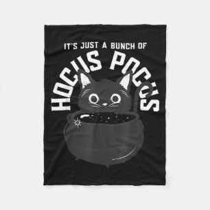 Its Just a Bunch Of Funny Halloween Black Cat Fleece Blanket