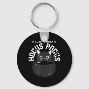 Its Just a Bunch Of Funny Halloween Black Cat Keychain