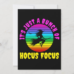 It's Just a Bunch of Hocus Pocus Colourful Witch Invitation