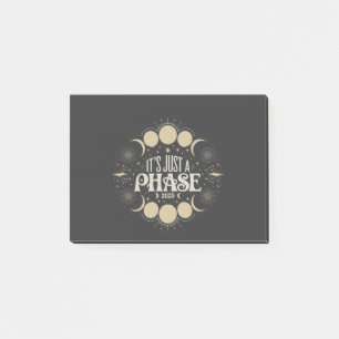 It's Just a Phase Solar Eclipse 2025 Lunar Moon  Post-it Notes