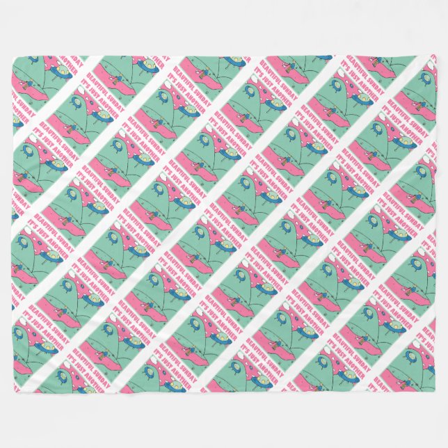 It's Just Another Beautiful Sunday Fleece Blanket (Front (Horizontal))