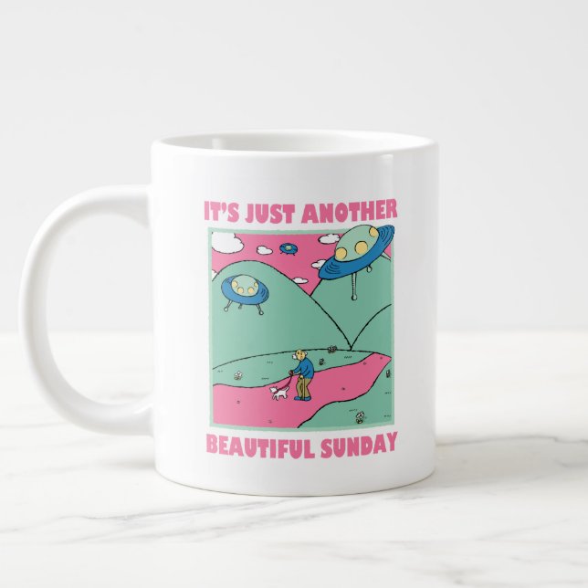 It's Just Another Beautiful Sunday Large Coffee Mug (Left)