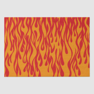 It's Lit Fun Red & Orange Fiery Flames Pattern Tissue Paper