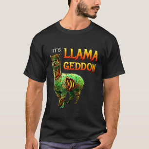 Its Llamageddon Halloween Llama Zombie Scary Graph T-Shirt