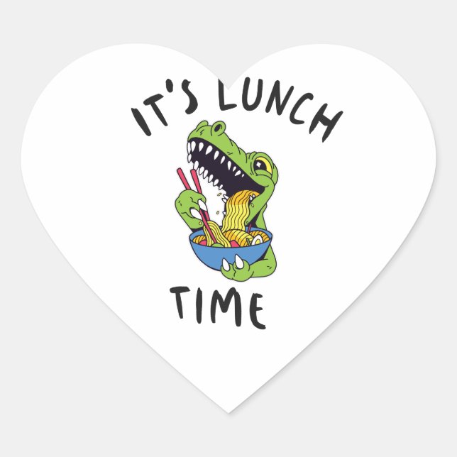 It's lunch time heart sticker (Front)