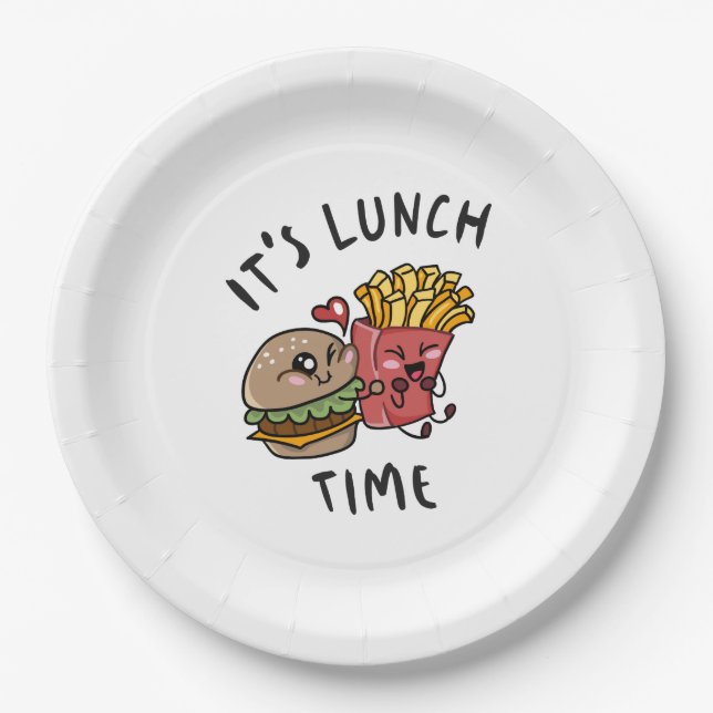 It's Lunch Time Paper Plate (Front)