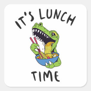 It's lunch time square sticker