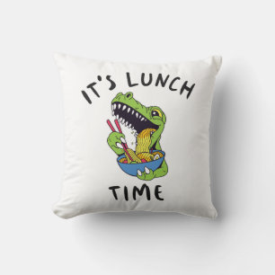 It's lunch time throw pillow