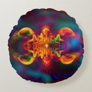 IT'S MAGIC Apopphysis Fractal II + your idea Round Pillow