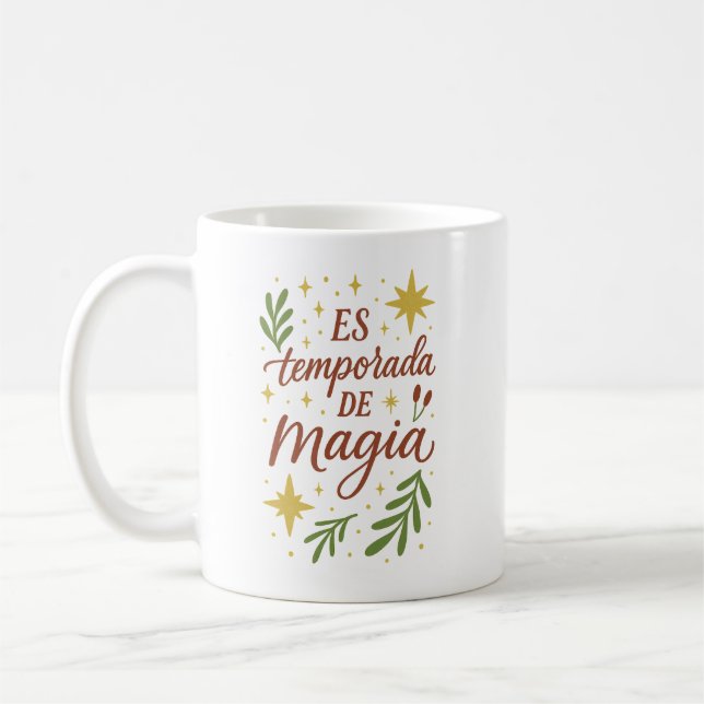 It's Magic Season ✨ | Festive Botanical Coffee Mug (Left)