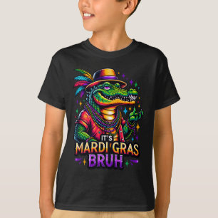 It's Mardi Gras Bruh - Alligator Mardi Gras Teens  T-Shirt