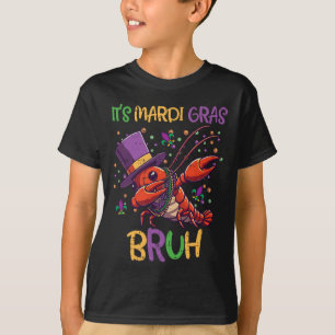 Its Mardi Gras Bruh Crayfish Dab Fat Tuesday Boys  T-Shirt