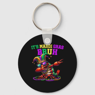 It's Mardi Gras Bruh Dabbing Crawfish Carnival Kid Keychain